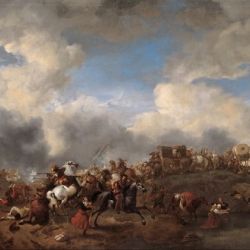 A cavalry battle